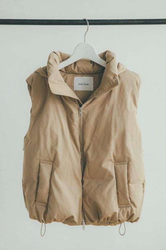 フード付きパテット フレンチダウンベスト