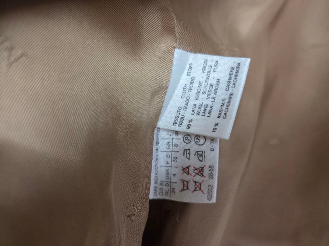 Max Mara カシミヤ混 白タグ ショートコート イタリア製 キャメル