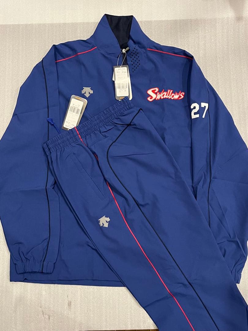 貴重品 デサント 東京ヤクルトスワローズ #27 ジャージ 上下 スウェット