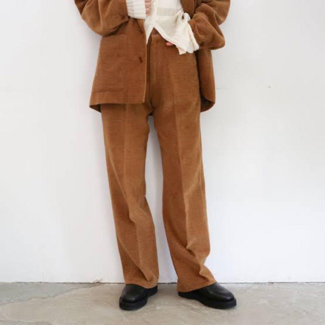 美品／AURALEE オーラリー　WOOL COTTON MOLE PANTS
