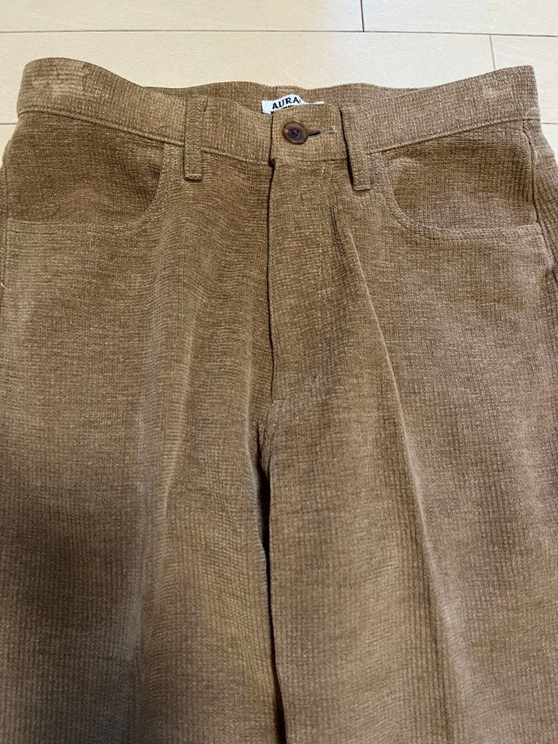 美品／AURALEE オーラリー　WOOL COTTON MOLE PANTS