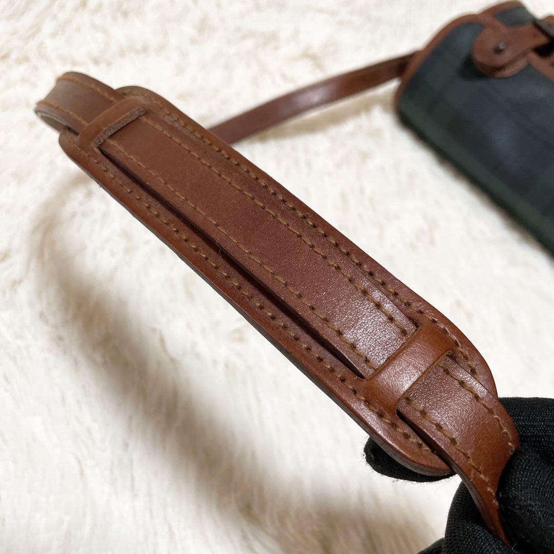 ポロラルフローレン ショルダーバッグ クロスボディ グリーン チェック B189