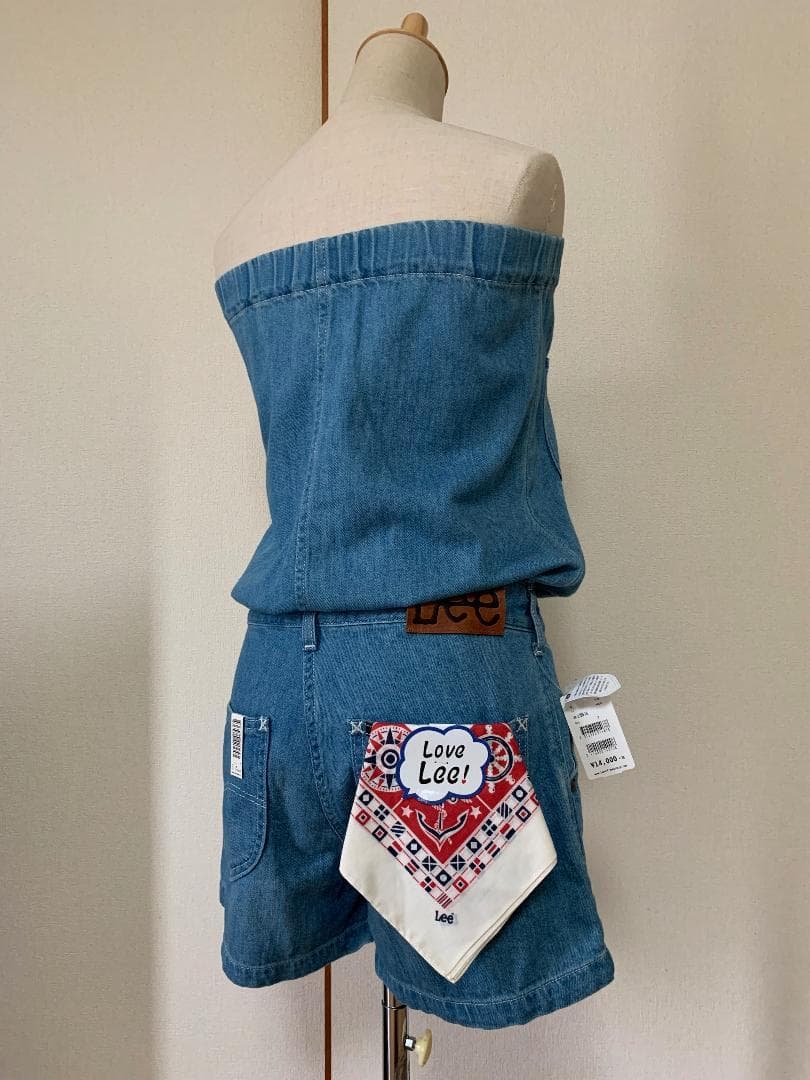 新品Lee レディース☆チューブトップ ショートオールインワン☆女子デニムS~M