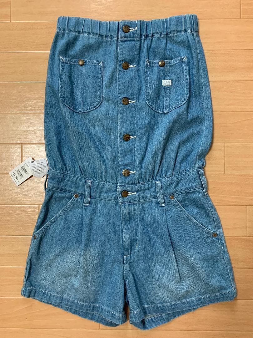 新品Lee レディース☆チューブトップ ショートオールインワン☆女子デニムS~M