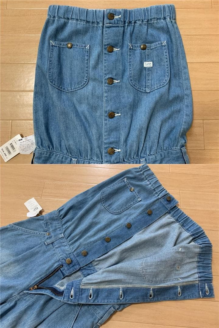 新品Lee レディース☆チューブトップ ショートオールインワン☆女子デニムS~M