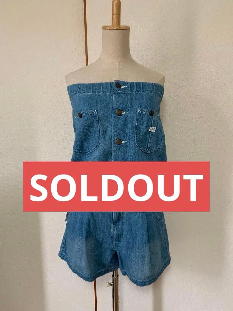 新品Lee レディース☆チューブトップ ショートオールインワン☆女子デニムS~M