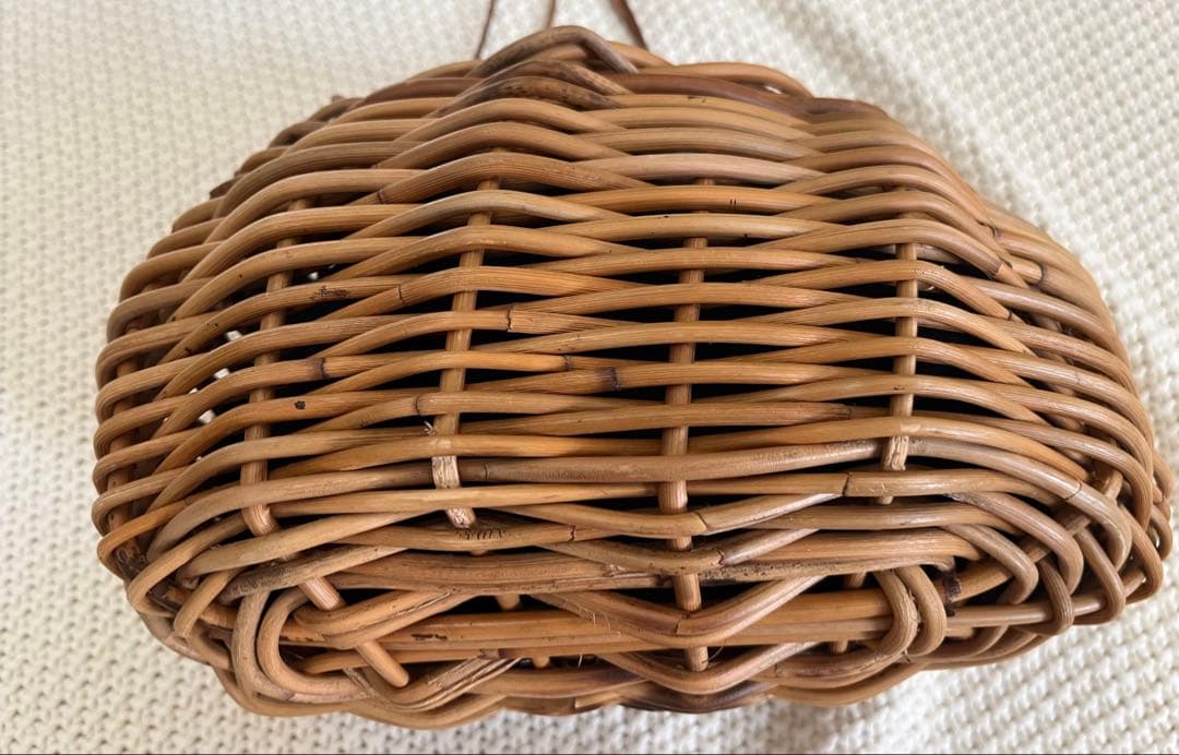 HItsuki ☆ウッドハンドルポシェット☆かごバッグ ショルダーバッグ