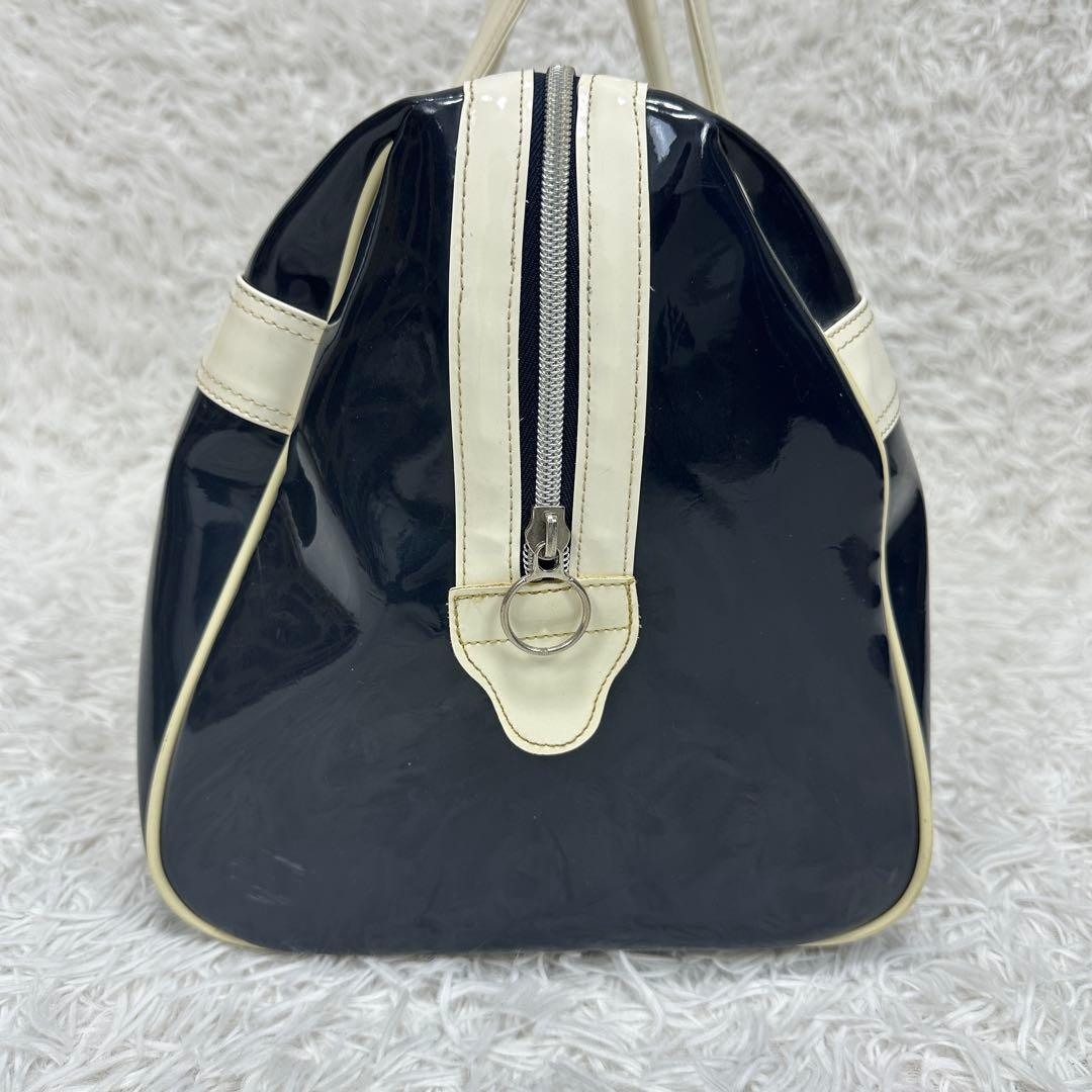 超希少 90s【old adidas】エナメル ボストンバッグ トレフォイル