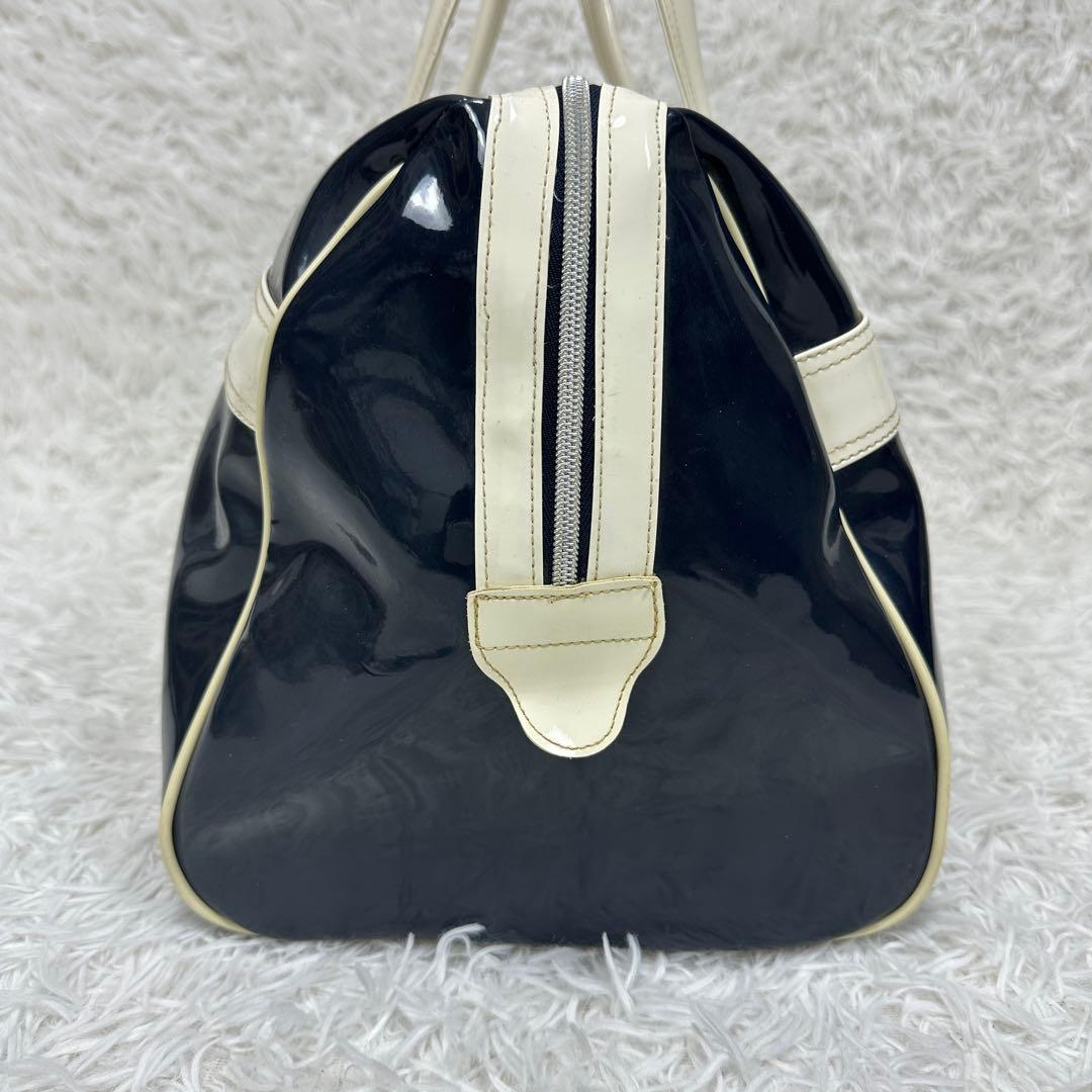 超希少 90s【old adidas】エナメル ボストンバッグ トレフォイル