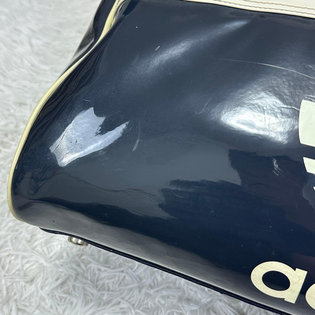 超希少 90s【old adidas】エナメル ボストンバッグ トレフォイル