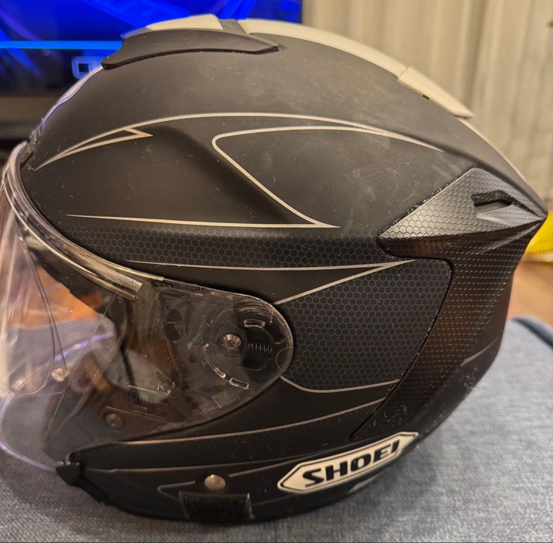 SHOEI ジェットヘルメット マットブラック/ホワイト　XL