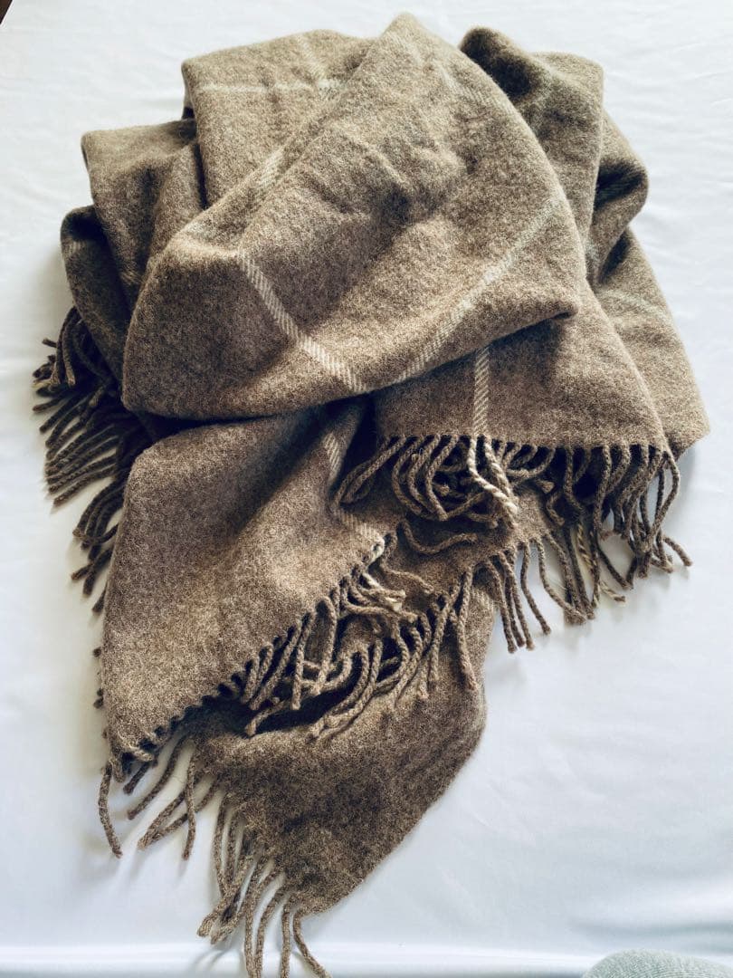 新品同様◆ウール ブランケット シルケボープレード ダナーヤ ひざ掛け