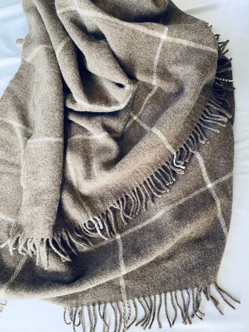 新品同様◆ウール ブランケット シルケボープレード ダナーヤ ひざ掛け