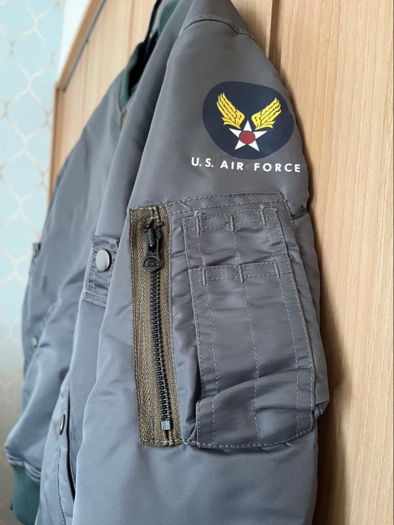 U.S. AIR FORCE MA-1フライトジャケット グレー