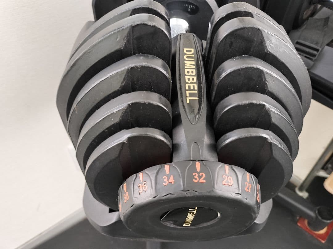 可変式ダンベル 5kg〜40kg 説明書付き 1個 訳あり