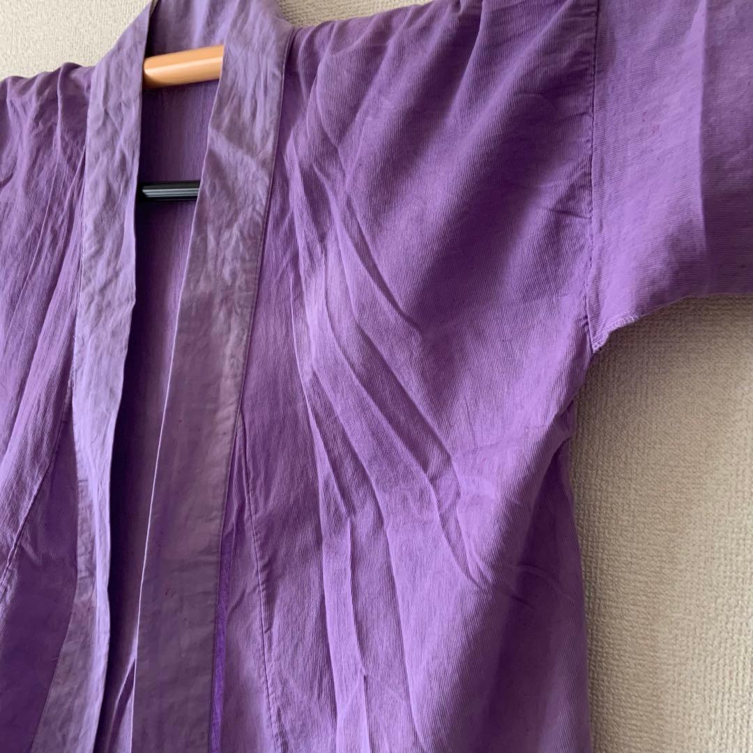 カラー半襦袢＆裾除けセット　パープル　新古品