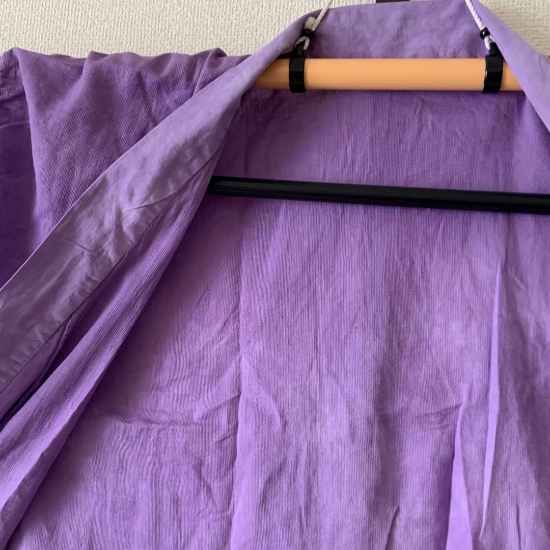 カラー半襦袢＆裾除けセット　パープル　新古品