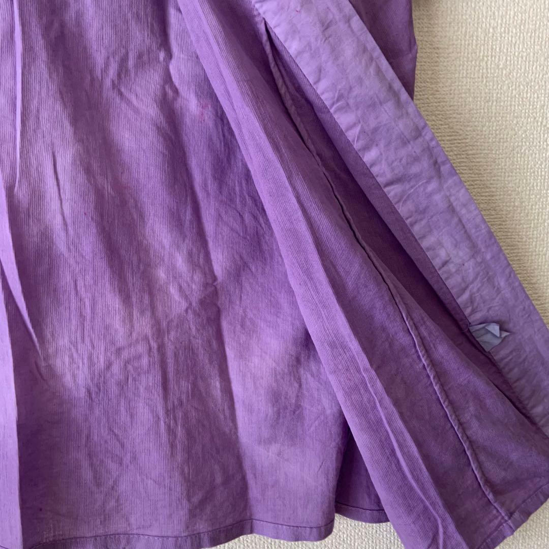 カラー半襦袢＆裾除けセット　パープル　新古品