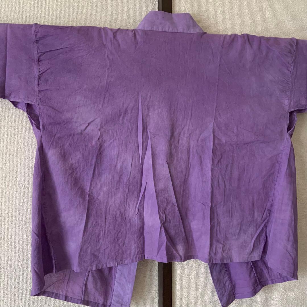 カラー半襦袢＆裾除けセット　パープル　新古品