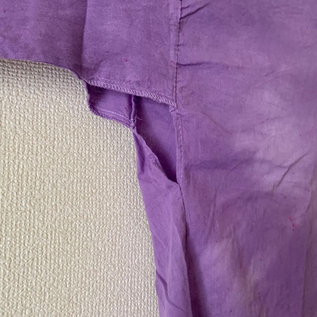 カラー半襦袢＆裾除けセット　パープル　新古品