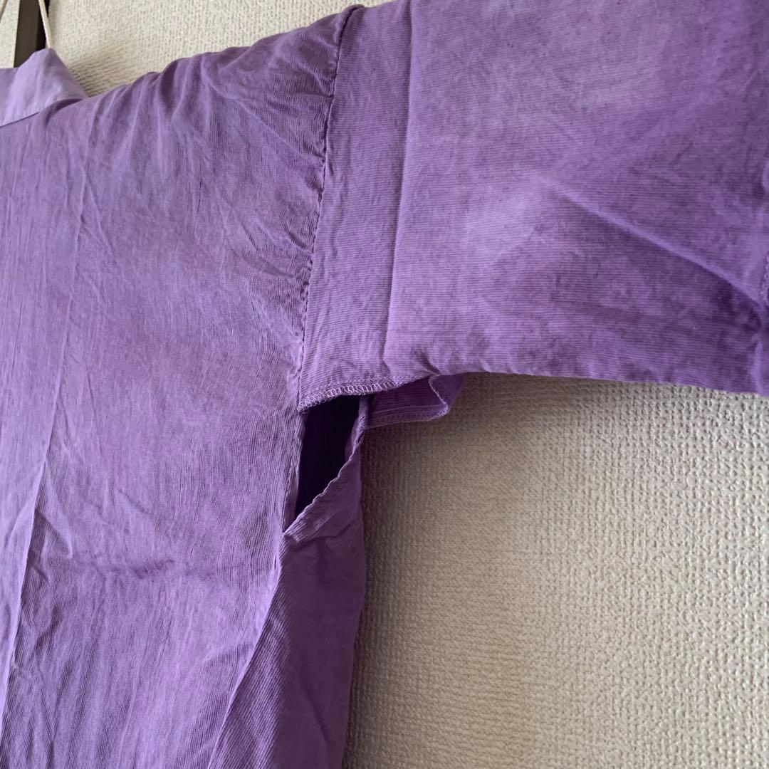 カラー半襦袢＆裾除けセット　パープル　新古品