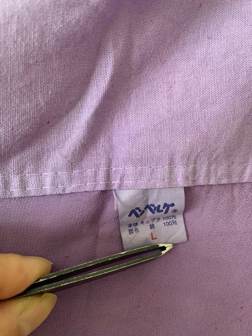 カラー半襦袢＆裾除けセット　パープル　新古品