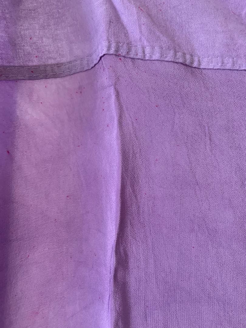 カラー半襦袢＆裾除けセット　パープル　新古品