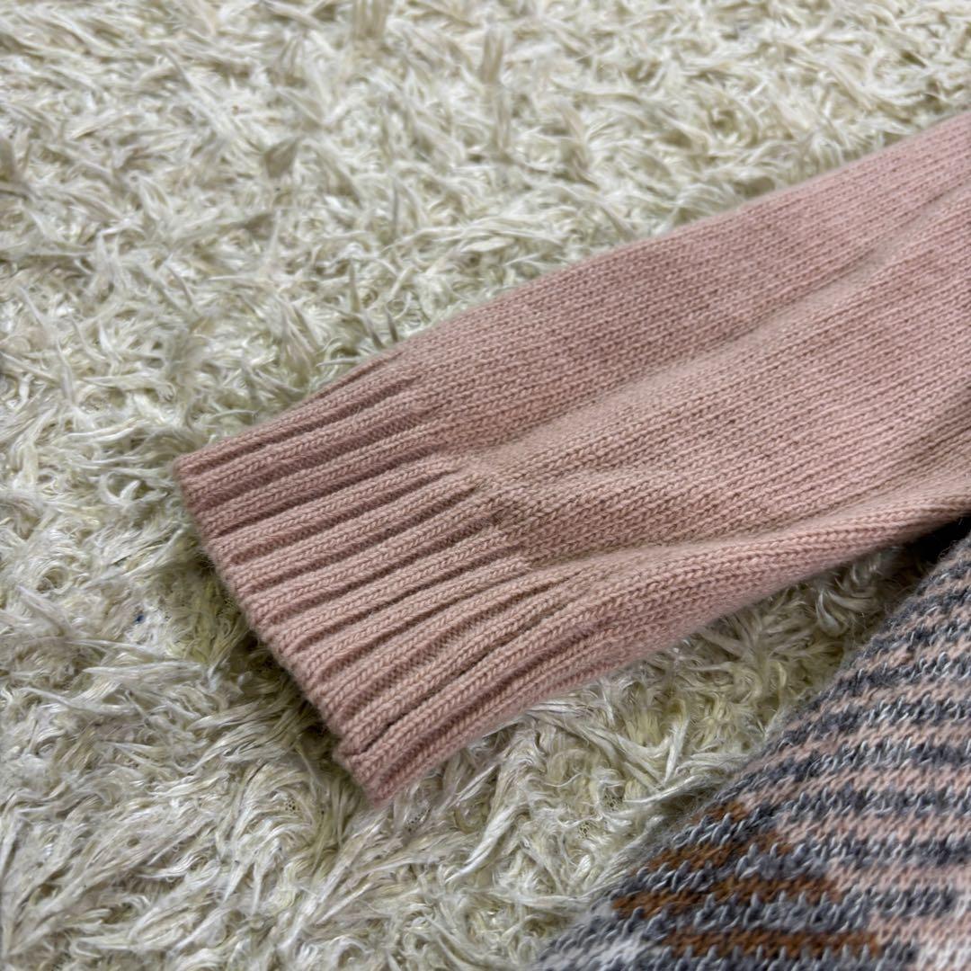 ブルーレーベルクレストブリッジ　モヘヤ　ニット　タートルネック　膝丈ワンピース