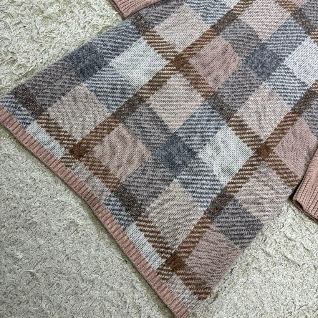 ブルーレーベルクレストブリッジ　モヘヤ　ニット　タートルネック　膝丈ワンピース