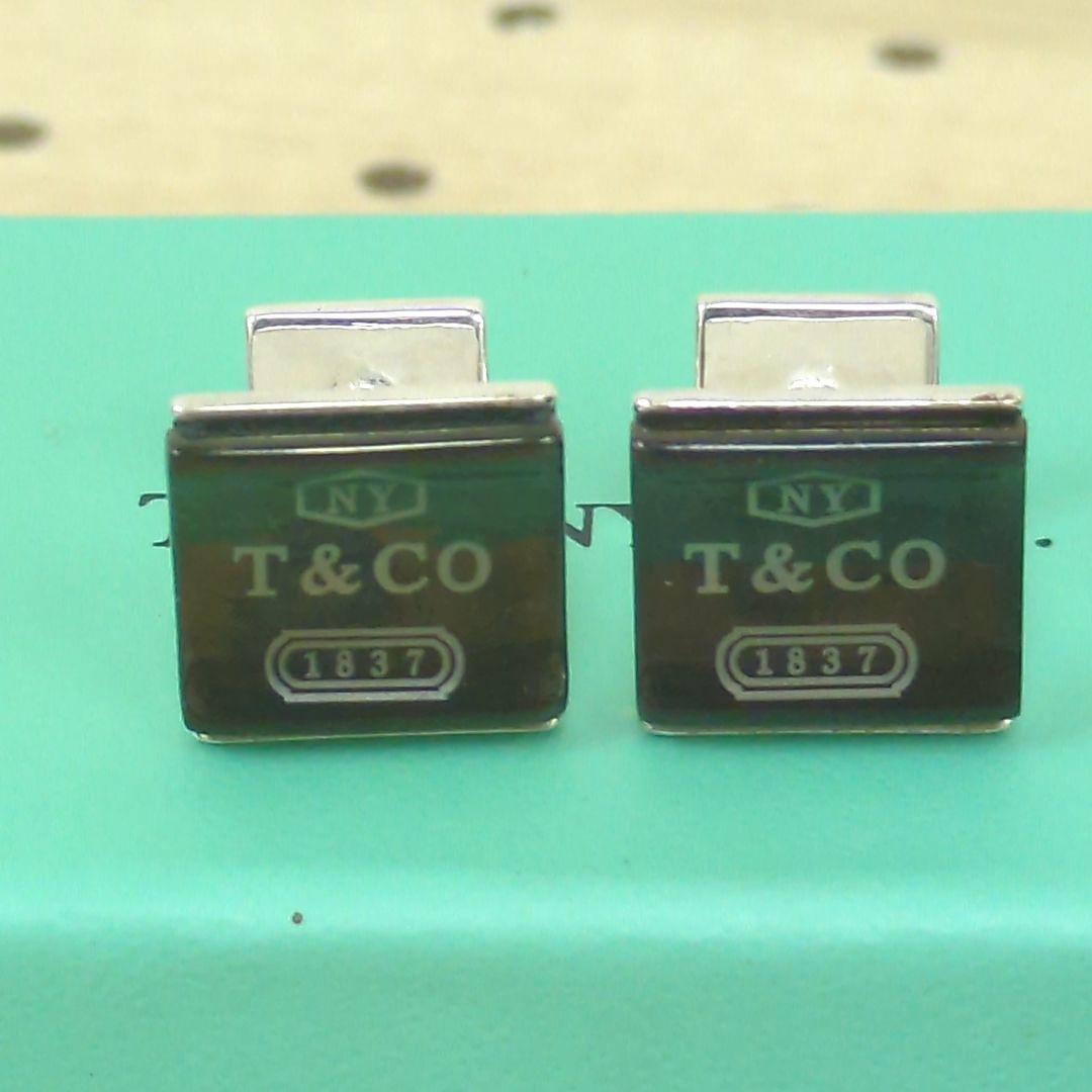 ティファニー NY 1837 カフリンクス ブラック シルバーカラー