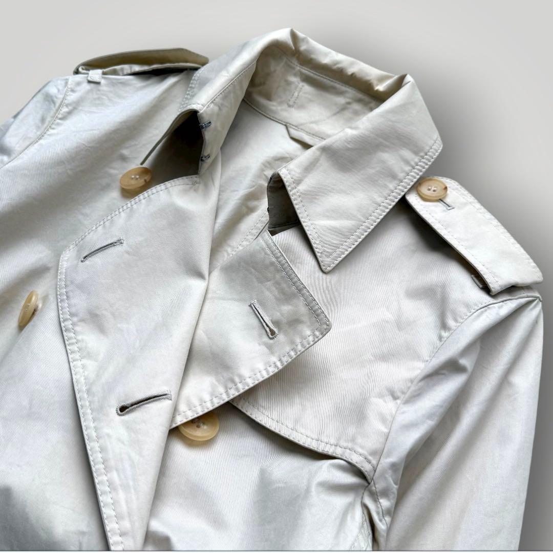 美品 バーバリーロンドン トレンチコート ノバストライプ ベージュ L