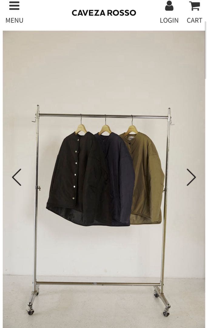 CAVEZA ROSSOテントブルゾンネイビー タグ付き