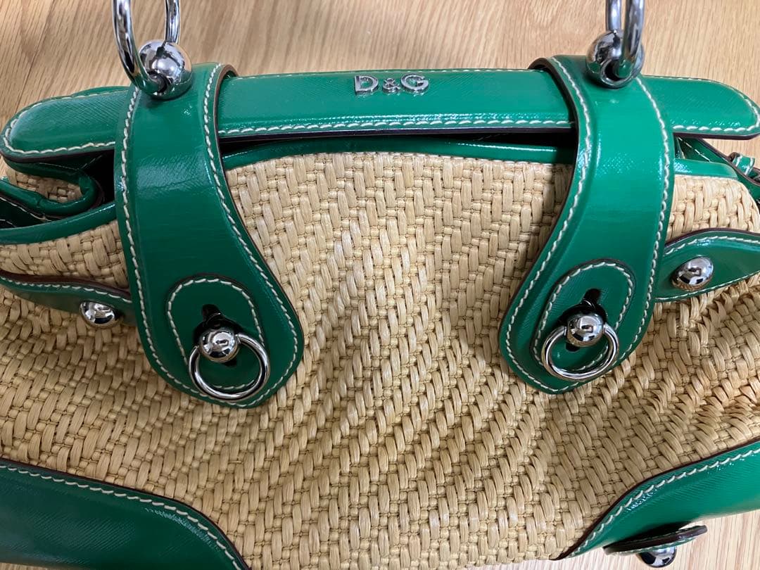 【希少】ドルチェアンドガッパーナ　D＆G　カゴバック　グリーン