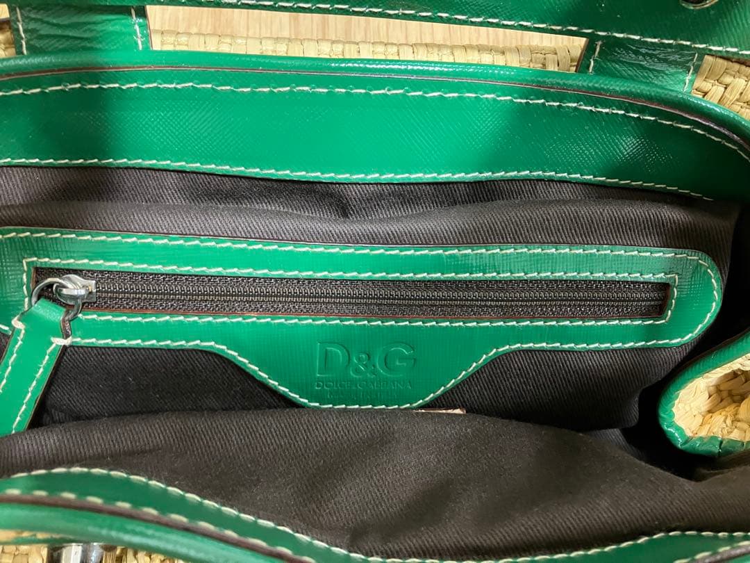 【希少】ドルチェアンドガッパーナ　D＆G　カゴバック　グリーン