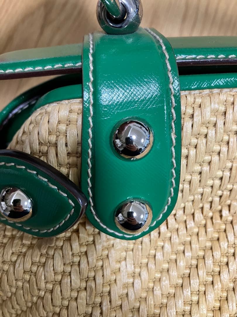 【希少】ドルチェアンドガッパーナ　D＆G　カゴバック　グリーン