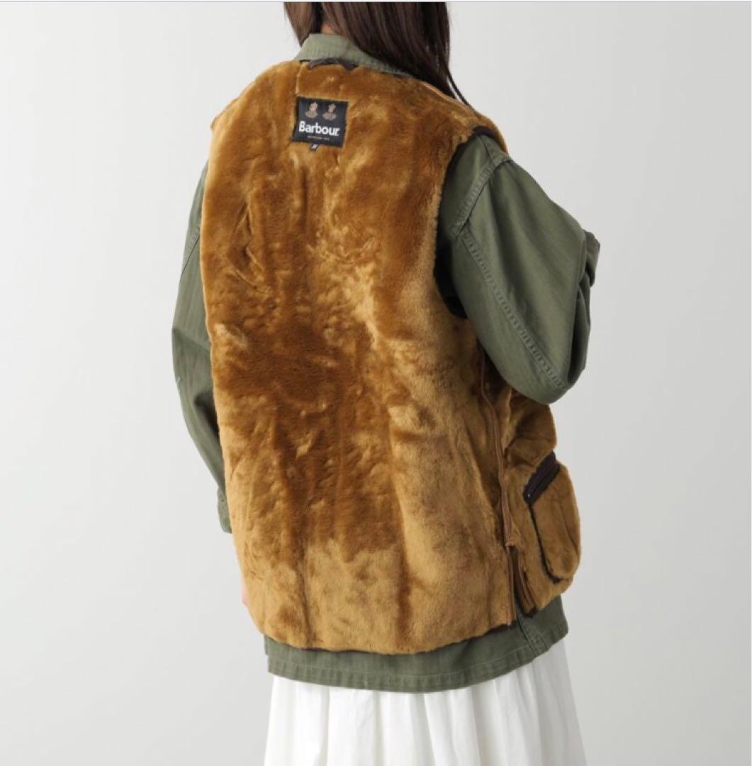 新品未使用　試着のみ　Barbour ブラウンファーベスト　インナーベスト