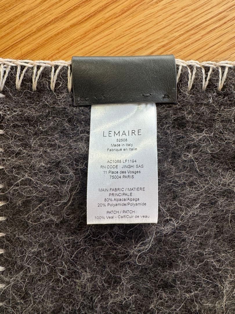 小物 lemaire cocote scarf Seal brown