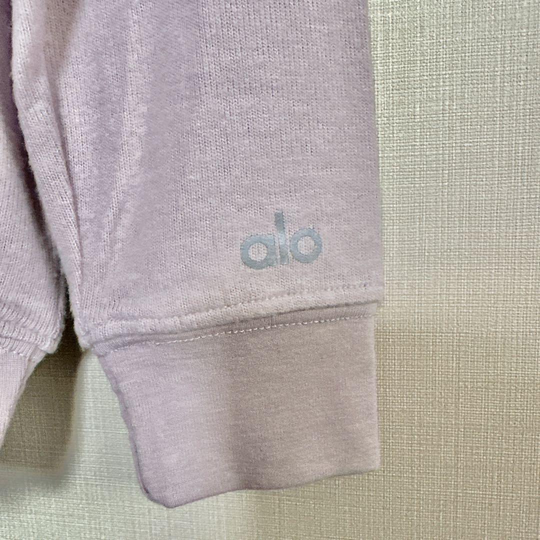 新品♡alo yogaクルーネックプルオーバー オーバーサイズ ライラック完売色