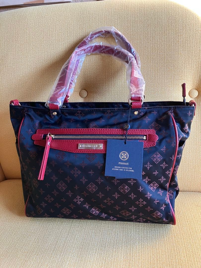 新品未使用 russet ラシット 2way トート モノグラム ショルダー