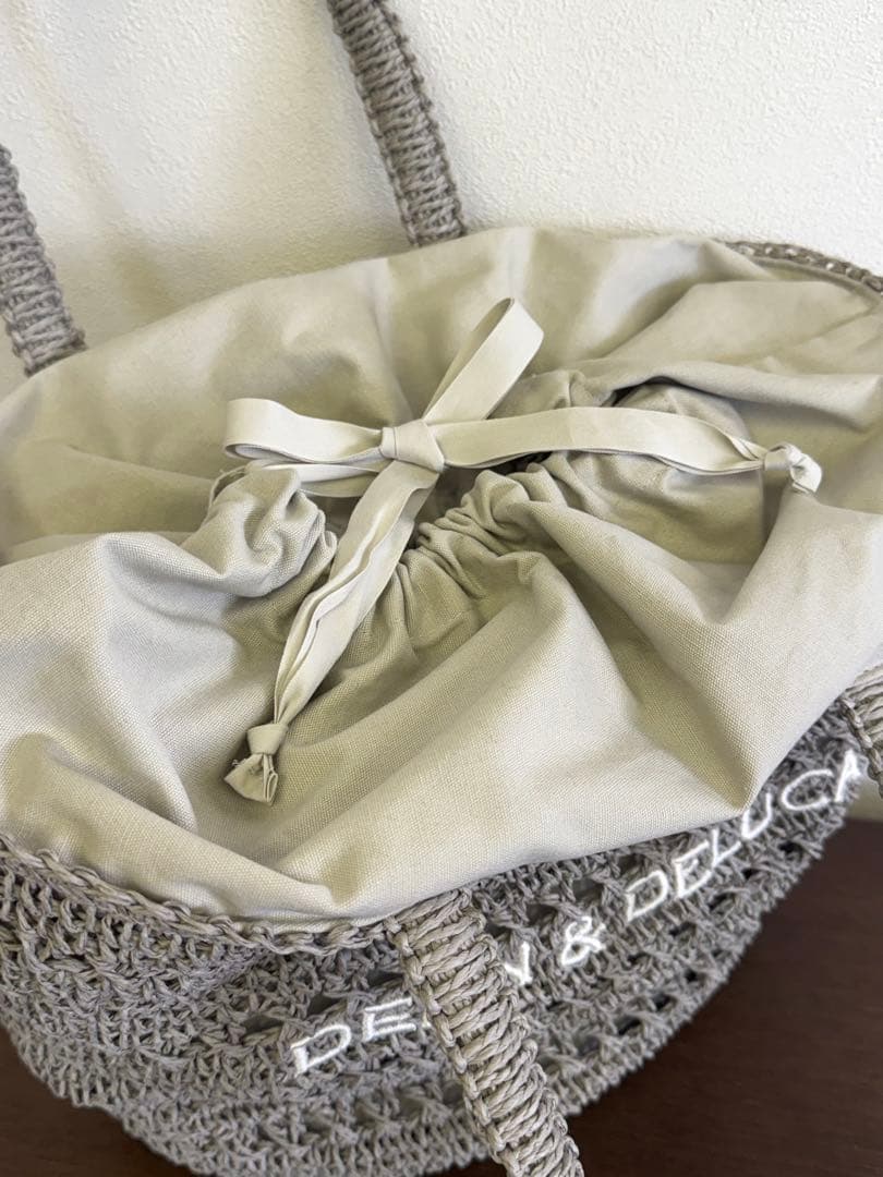 【新品未使用】DEAN & DELUCA クロッシェバスケットバッグ M