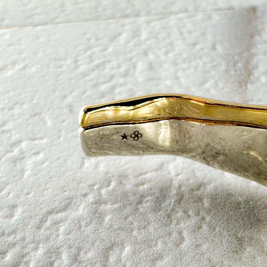 廃盤　agete シルバーバングル　コンビカラー　シルバー　ゴールド