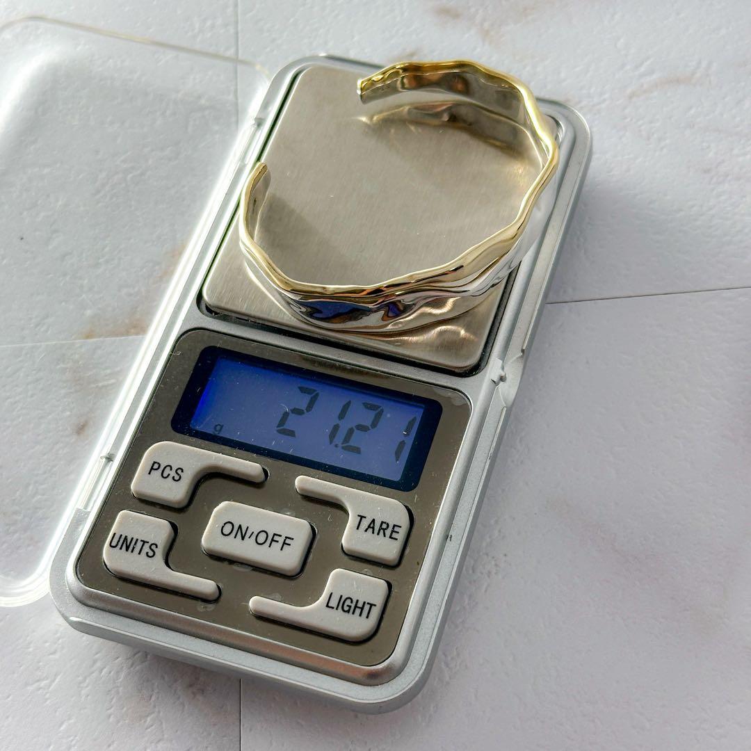 廃盤　agete シルバーバングル　コンビカラー　シルバー　ゴールド