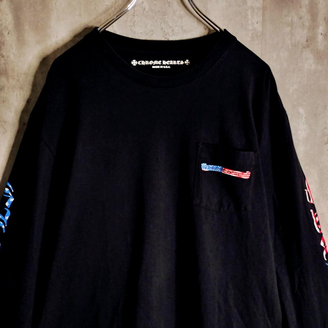 クロムハーツ 21AW MATTY BOY 星条旗 AMERICA ロンT XL