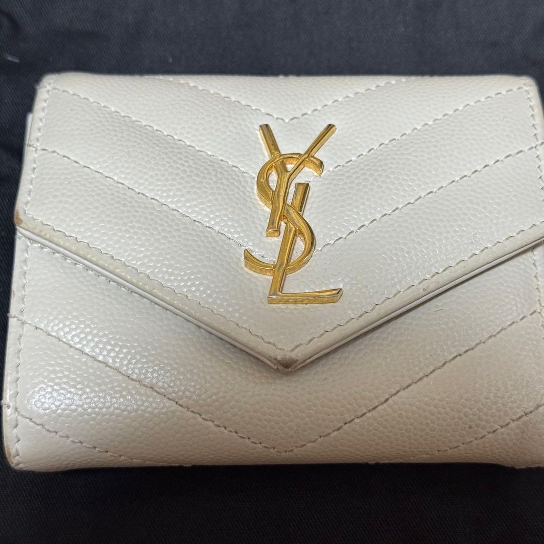 SAINT LAURENT 二つ折り財布 ホワイト