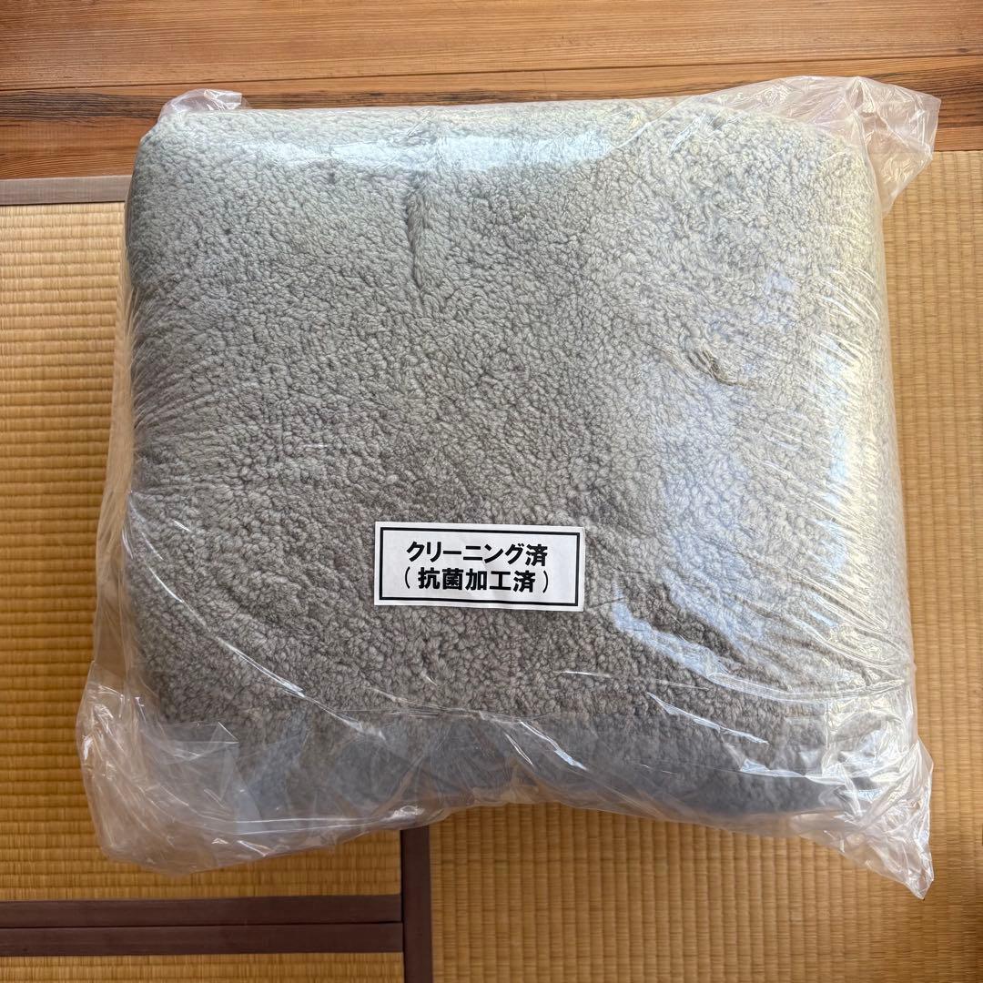 ムートンシーツ シングル ニチロ毛皮 西川 グレー クリーニング済み 付属品あり