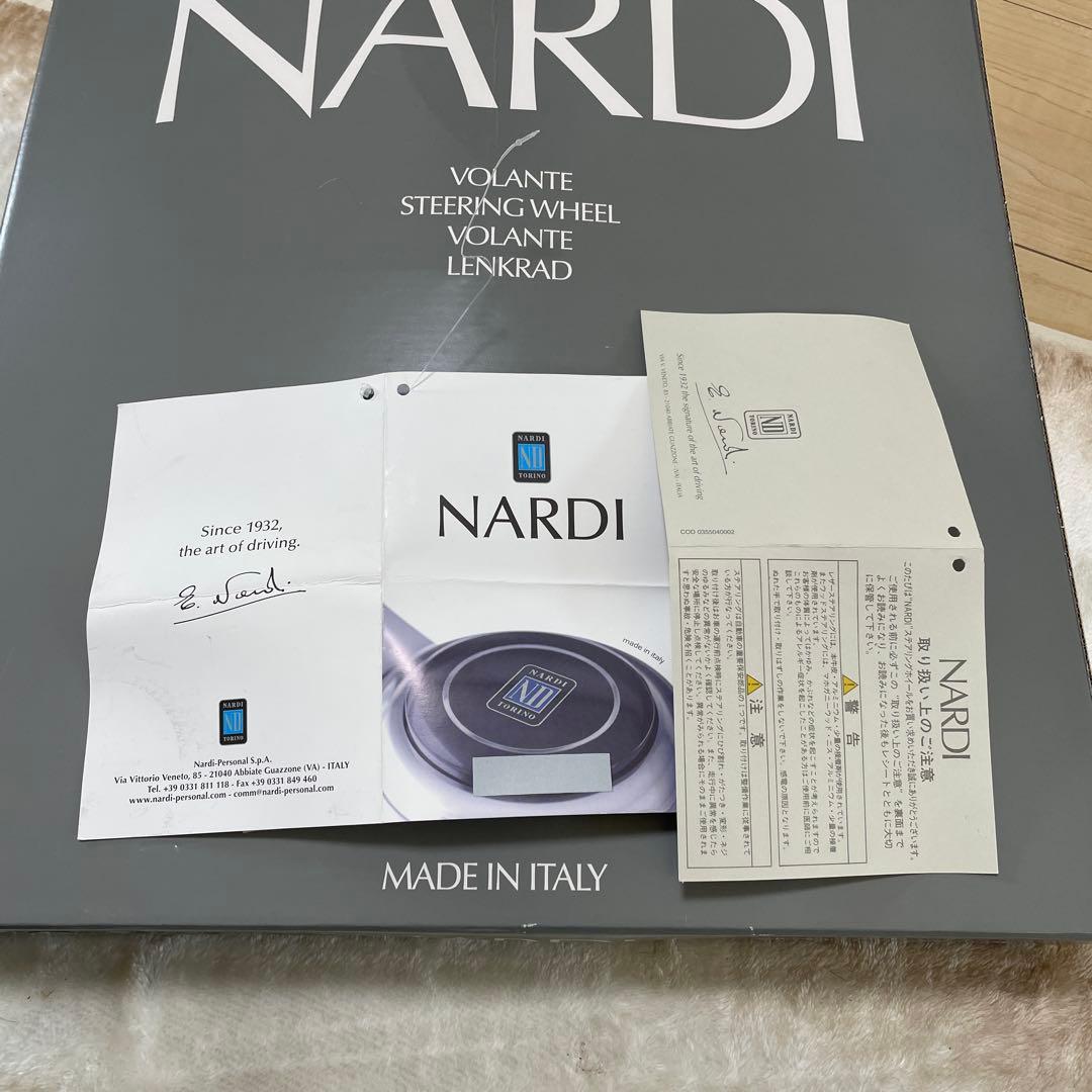 NARDI ステアリングホイール 3スポーク ブラック/レッド