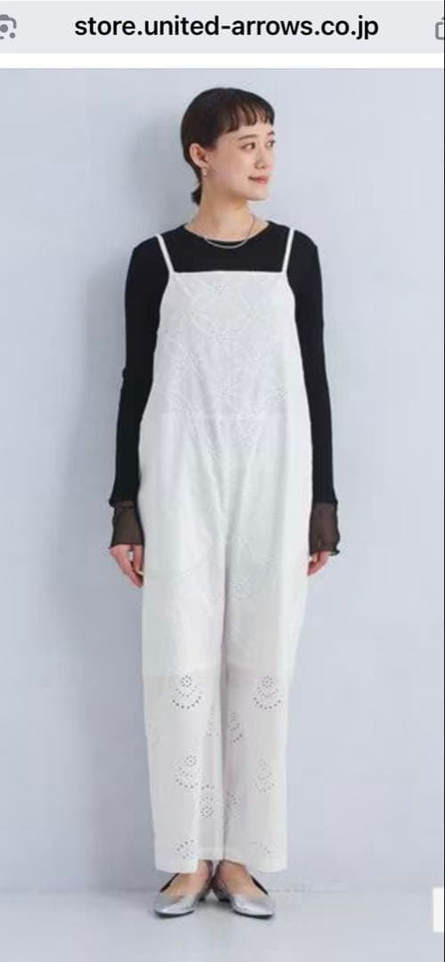 ★新品★2025夏 現行品 グリーンレーベルリラクシング　レースオールインワン