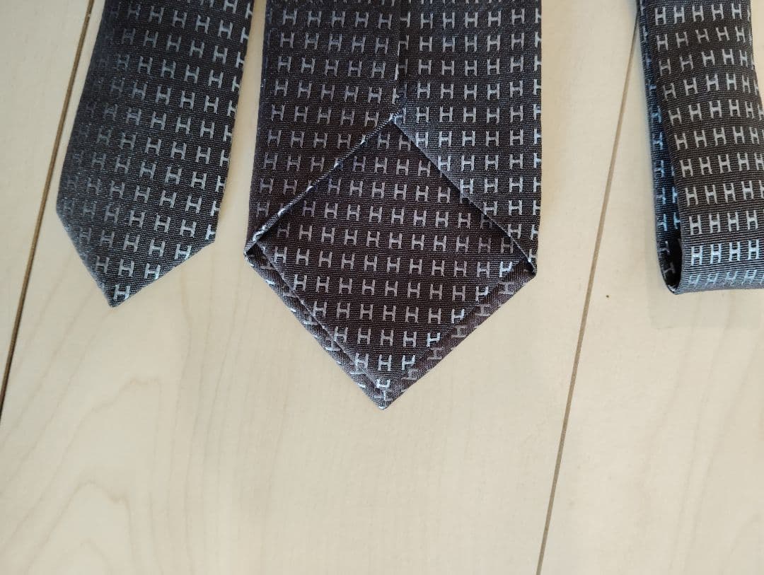 HERMES エルメス ネクタイ ファソネ ネイビー×ブルー