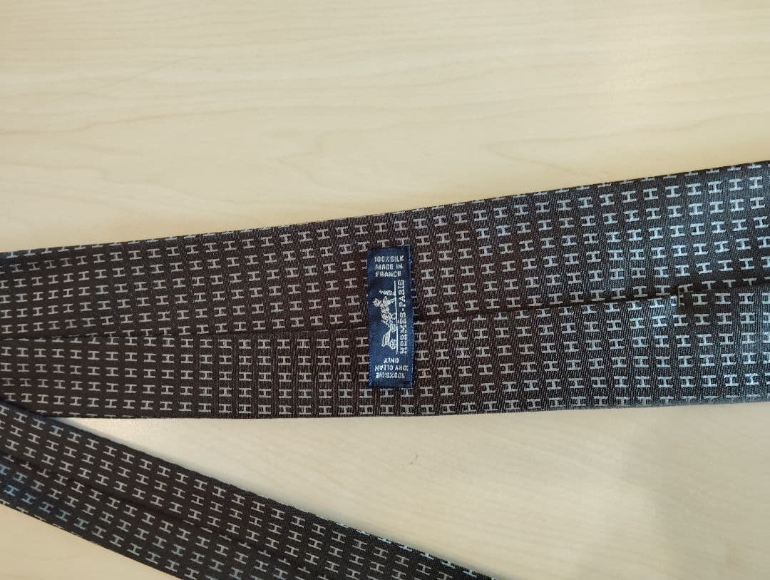 HERMES エルメス ネクタイ ファソネ ネイビー×ブルー