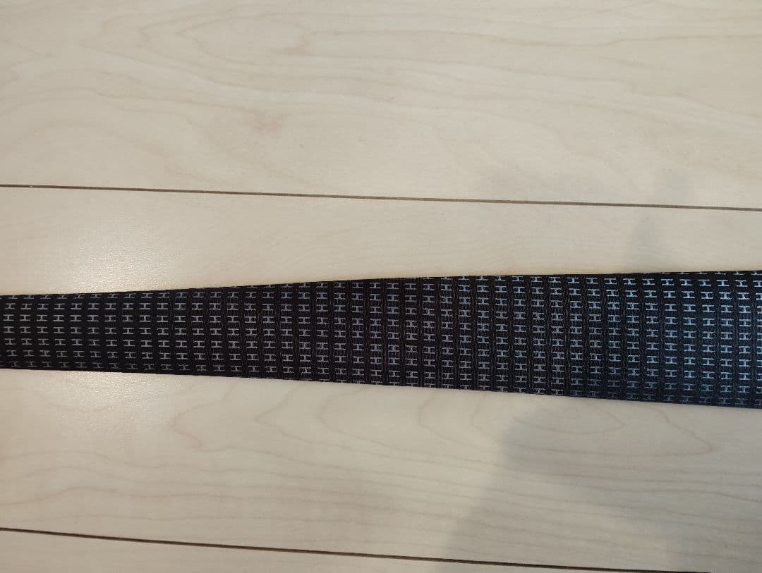 HERMES エルメス ネクタイ ファソネ ネイビー×ブルー